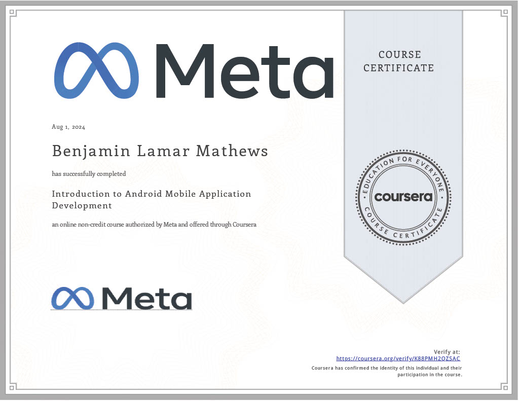 Android Development Certification