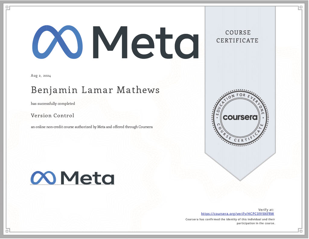 Version Control Certification